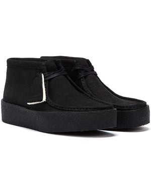 Clarks Wallabee Cup Nubuck Boots - Black