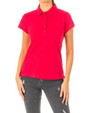 La Martina Short-Sleeved Polo Shirt With Lapel Collar Lwp601 - Red