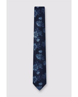 Ted Baker Floral Tie - Blue