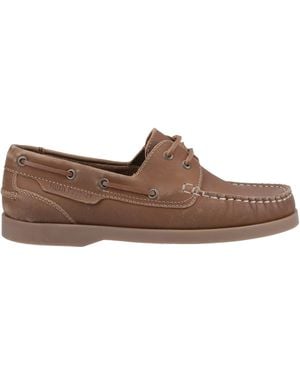 Hush Puppies Isabel Leather Boat Shoes - Brown