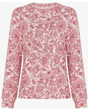 Penti Countryside Printed Floral Long Sleeve T-Shirt Pyjama Top - Pink