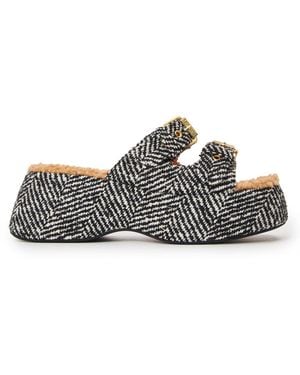 Moschino Flatform Sandals - White