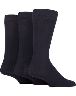 Sock Shop 3 Pack Plain And Patterned Bamboo Socks - Blue