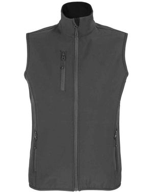 Sol's Ladies Falcon Softshell Recycled Body Warmer - Grey