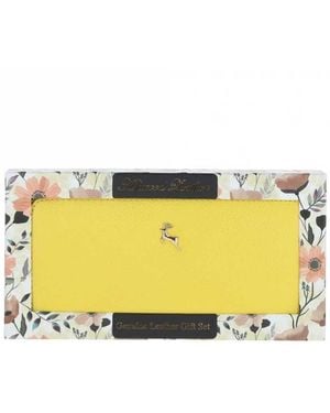 Ashwood Leather 8 Card Zip Around Rfid Protected Large Purse - Yellow