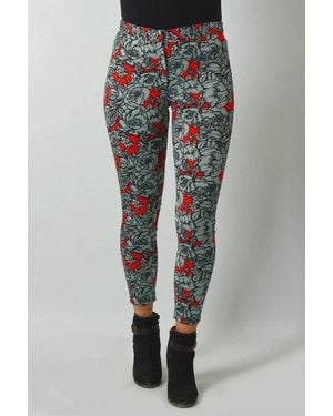 Secret Label Floral Scuba Jeggings - Grey