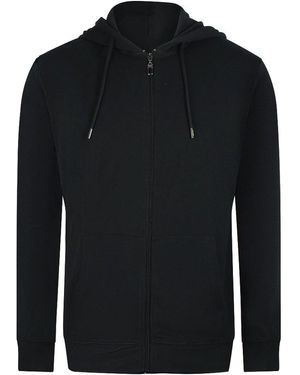 Roberto Cavalli Traditional Style Leopard Design Zip-Up Hoodie Cotton - Blue