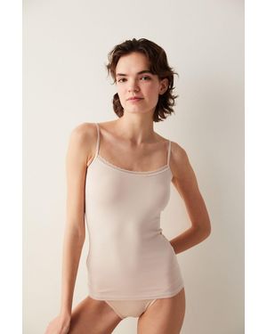 Penti Lace-Trim Modal Camisole - Natural