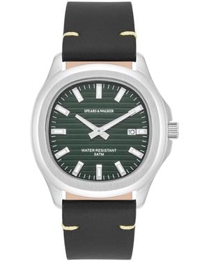 Spears & Walker Leather Watch Approx. 40.5 Mm - Metallic