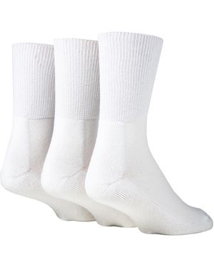 IOMI Extra Wide Bamboo Socks For Diabetics By - White