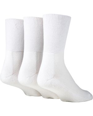 IOMI Extra Wide Bamboo Socks For Diabetics By - White