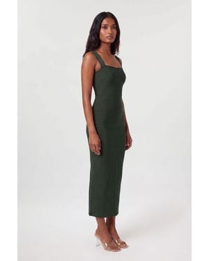 Karen Millen Figure Form Bandage Strappy Knit Maxi Dress - Green