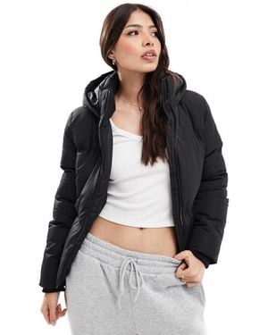 French Connection Hooded Puffer Jacket - Black