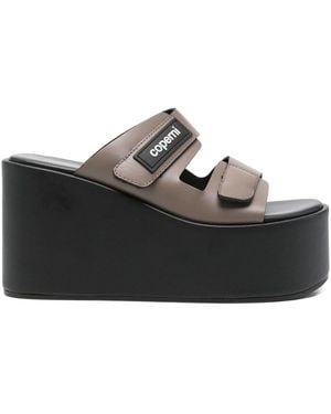 Coperni Patch Wedge Sandal - Black