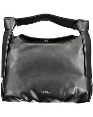 Calvin Klein Knotted Top Handle Bag Style - Black