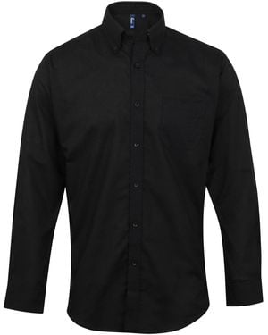 PREMIER Signature Oxford Long Sleeve Work Shirt - Black