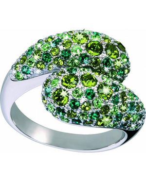 Glamour Gr33-84 Ladies Ring Sterling - Green