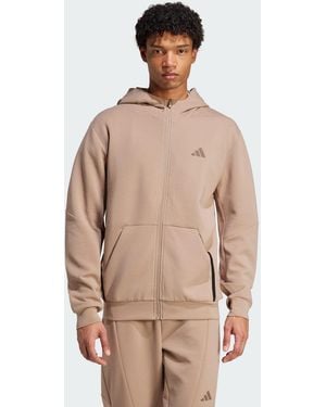 adidas Originals Designed For Training Full-Zip Track Jacket - Natural