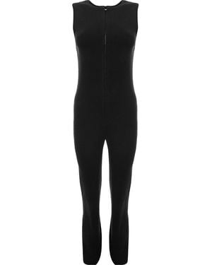 Saint Laurent Wool Blend Jumpsuit - Black