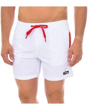 Supreme Caicos Print Boxer Swimsuit Cm-30055-Bp - White