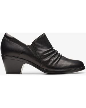 Clarks Emily2 Cove Leather Shoes - Black