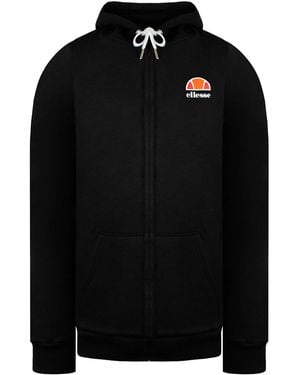 Ellesse Full Zip Up Track Jacket Cotton - Black