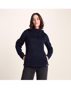 TOG24 Acer Knitlook Fleece Hoody Oxford Marl - Blue