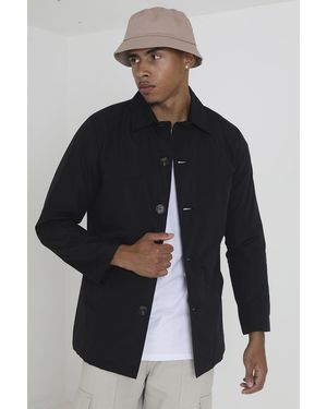 Brave Soul 'Prince' Lightweight Button Through Mac - Blue