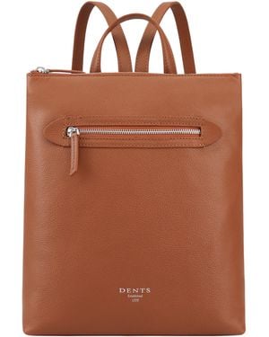 Dents Tavros Leather Backpack - Brown