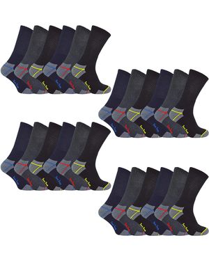 Sock Snob 24 Pairs Multipack Ultimate Cotton Rich Work Socks - Blue