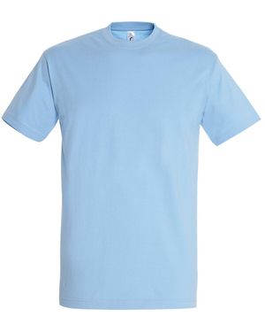 Sol's Imperial Heavyweight Short Sleeve T-Shirt (Sky) Cotton - Blue