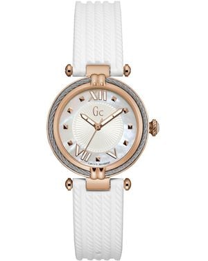 Gc Y18004L1 Ladies Cable Chic Watch - White