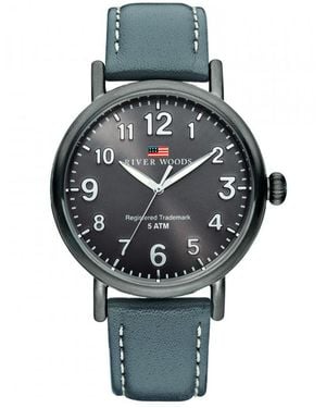 River Woods Sacramento Watch Rw420005 Leather - Grey