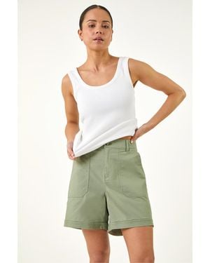 Roman Petite Cotton Chino Shorts - Green