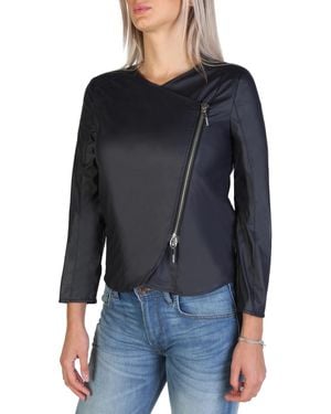 Armani Jeans Blouson Jacket Slim Fit Full Sleeve Viscose - Black