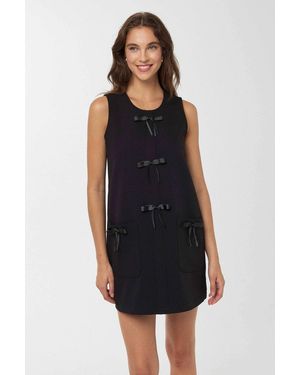 Hiccup Bow Detailed Mini Dress - Blue
