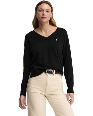 POLO CLUB V-Neck Jumper Pullover18 - Black