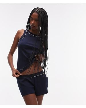 Lacoste Vest And Shorts Pyjama Set - Blue