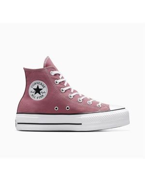 Converse Chuck Taylor All Star Canvas High Top Trainers - Purple