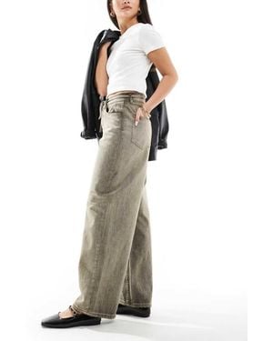 ONLY Bleecker Tie Waist Barrel Jeans - White
