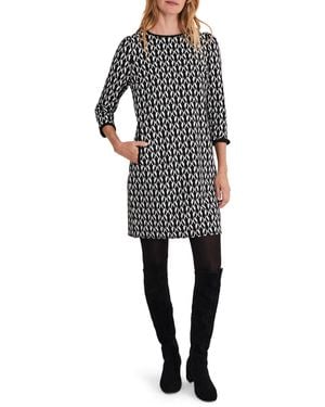 Phase Eight Katrine Geo Jacquard Dress - Black