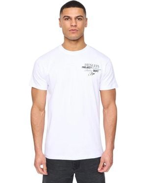 Henleys Hentitled Cotton T-Shirt (Optic) - White