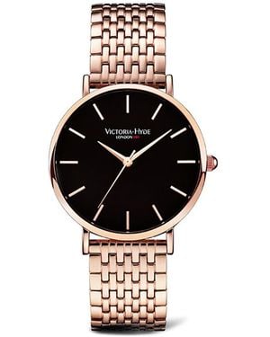 Victoria Hyde London Seven Sisters Classic Mesh Rose Watch - Metallic
