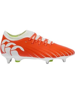 Canterbury Adult Speed Falcon Team Soft Ground Rugby Boots (Tangerine Tango) - Red