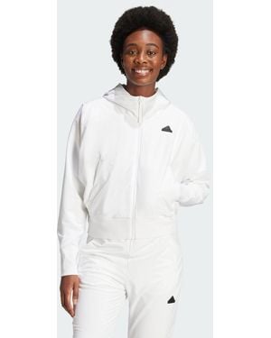 adidas Z.N.E. Woven Full-Zip Hoodie - White