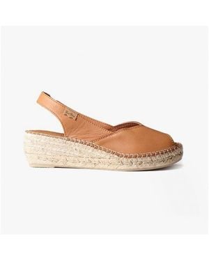Toni Pons Bernia Ladies Leather Slingback Espadrilles - Natural