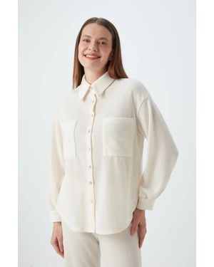 GUSTO Soft Overshirt - White