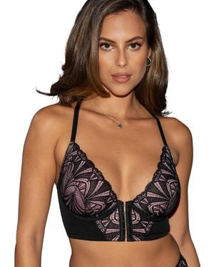 Pour Moi New Romance Front Fastening Bralette Bra - Black