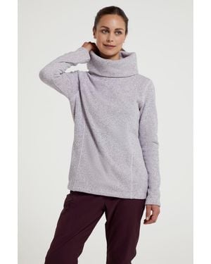 Mountain Warehouse 'Idris' Cowl Neck Fleece Jumper Breathable Winter Pullover - Grey
