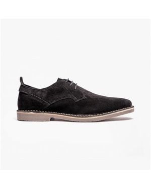 Popps Jonas Lace-Up Desert Shoes Suede - Black